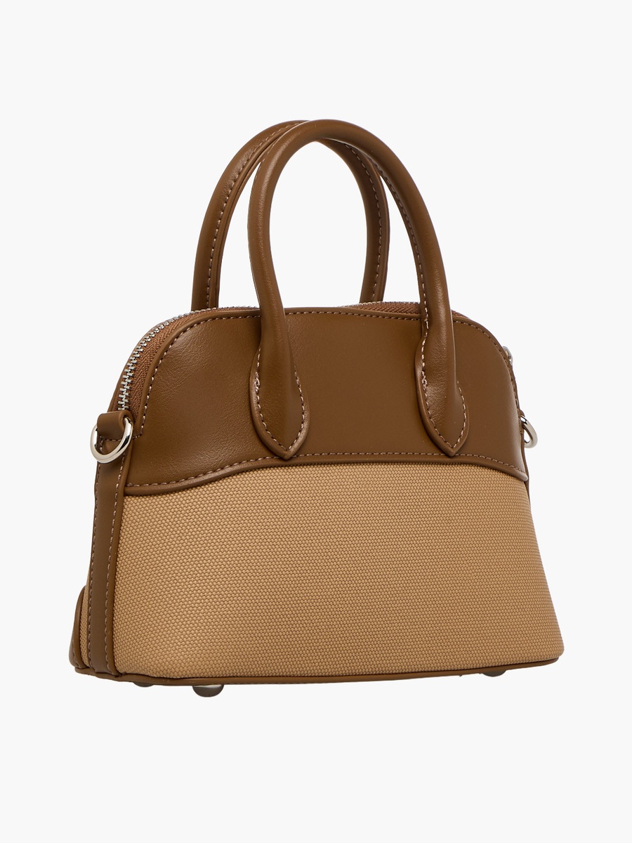 Textured Tote Bag with Detachable Strap