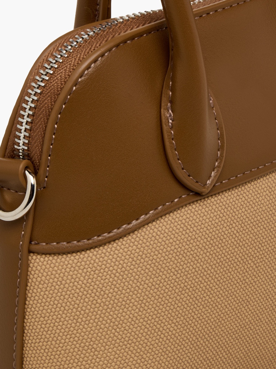 Textured Tote Bag with Detachable Strap