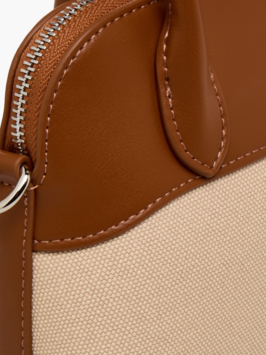 Textured Tote Bag with Detachable Strap