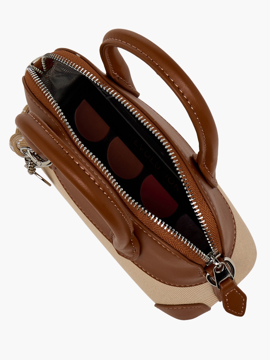Textured Tote Bag with Detachable Strap