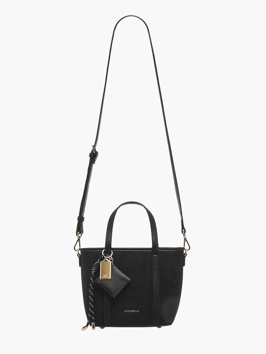 Textured Tote Bag with Zip Closure