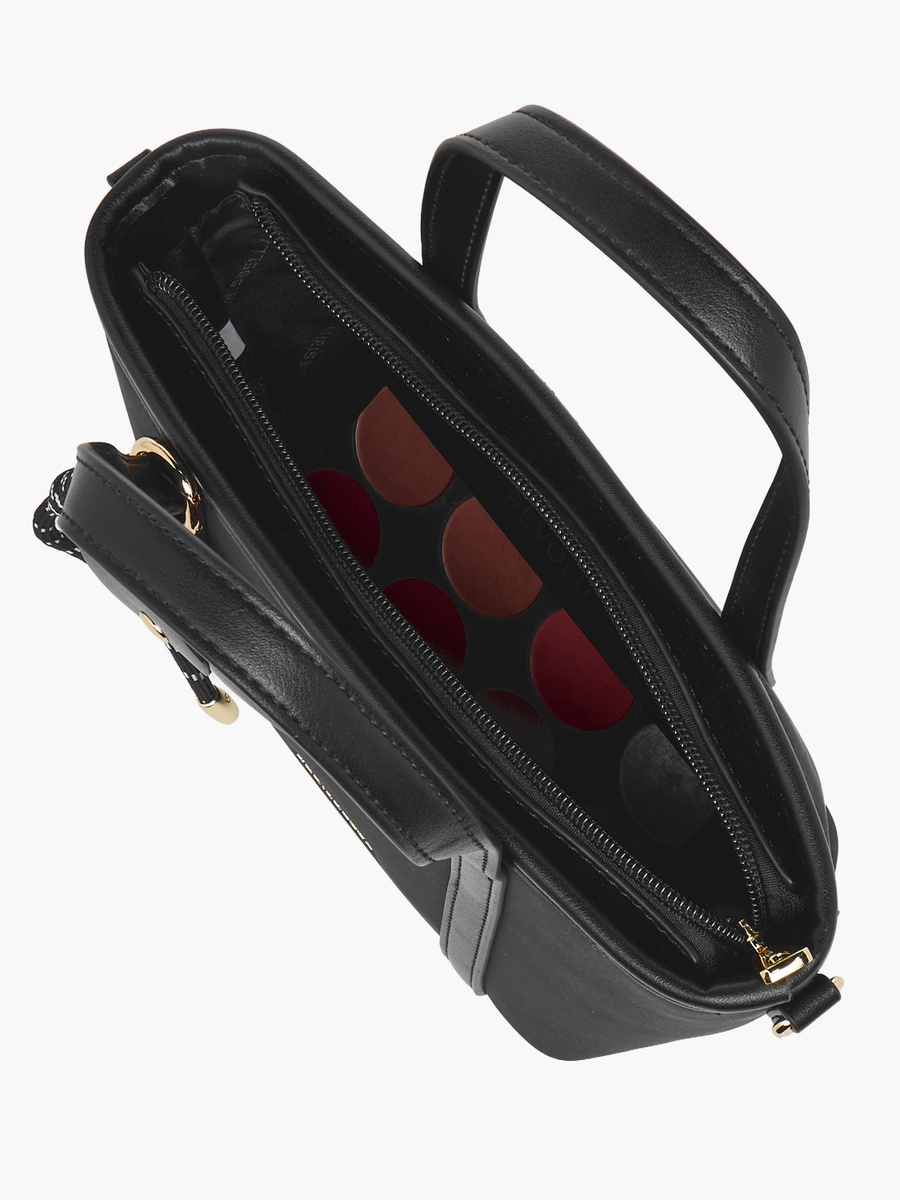 Textured Tote Bag with Zip Closure