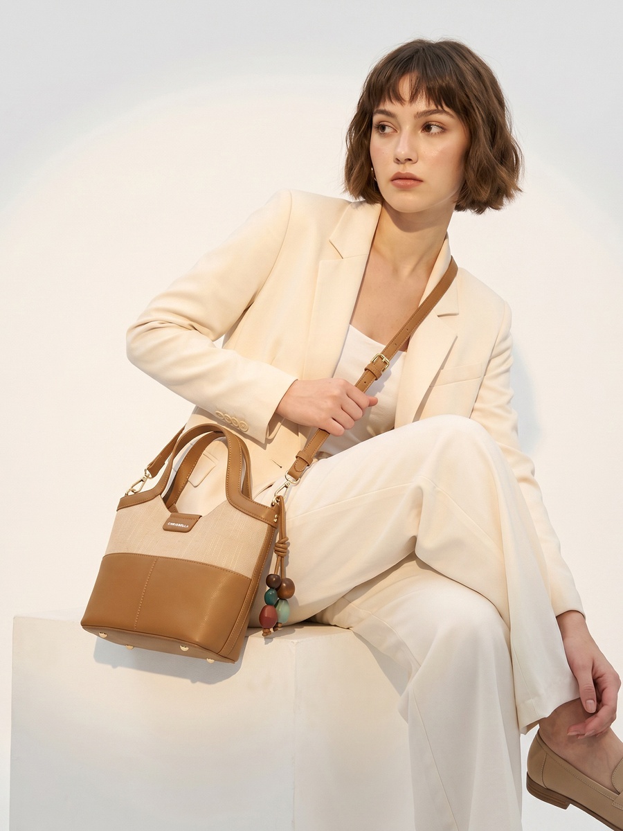 Colourblock Tote Bag with Wallet