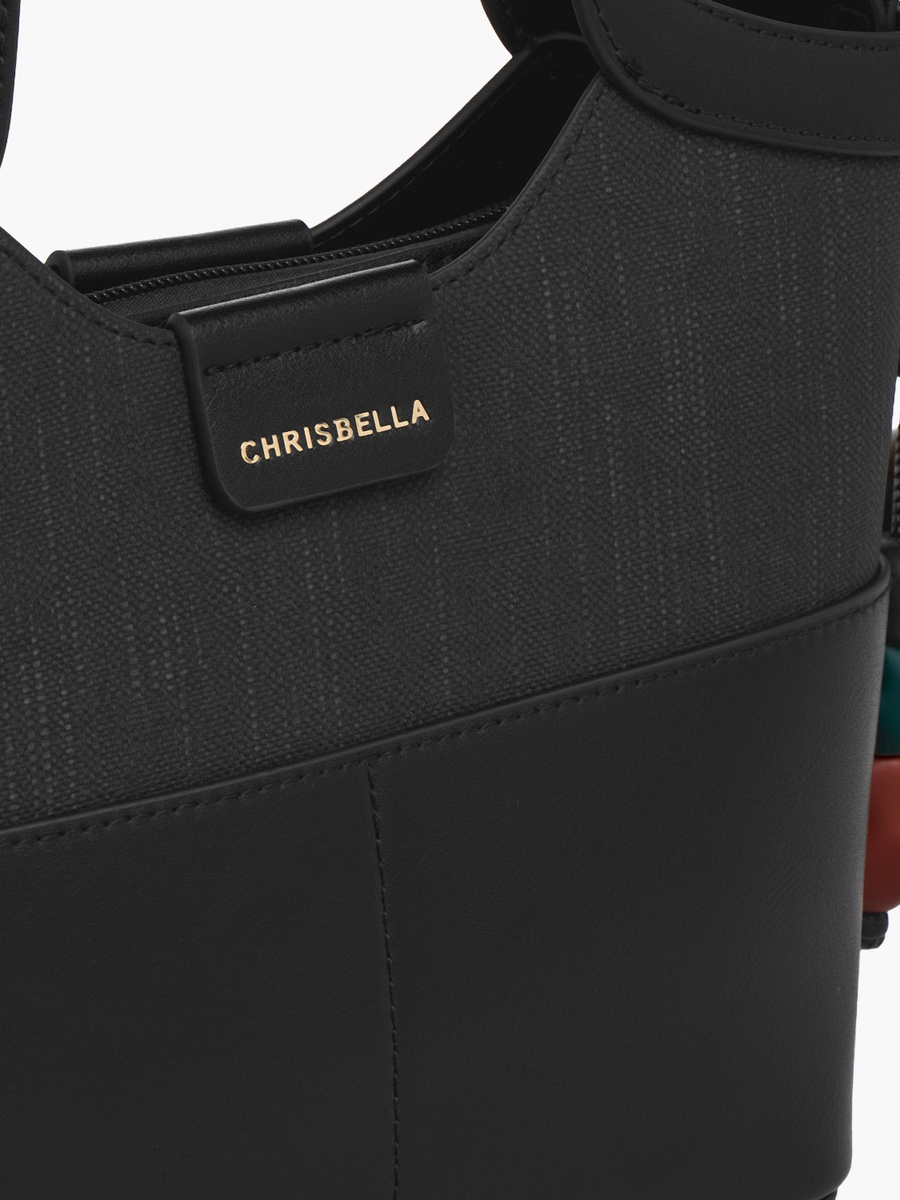 Textured Tote Bag with Coin Pouch