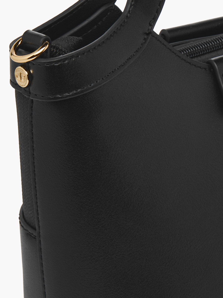 Textured Tote Bag with Coin Pouch