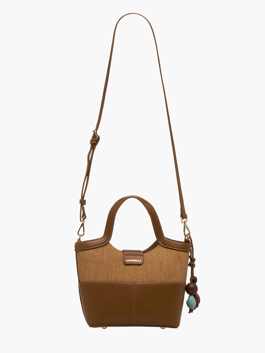Textured Tote Bag with Wallet