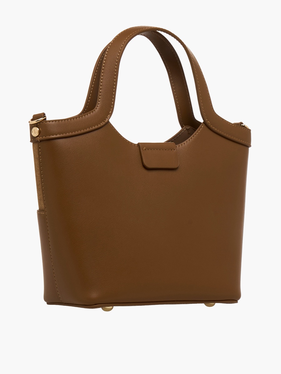 Textured Tote Bag with Wallet