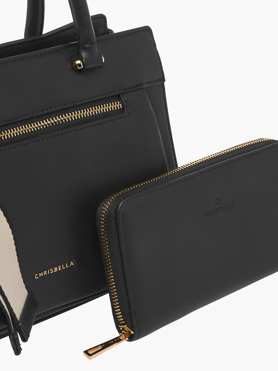 Tote Bag with Zip Around Wallet