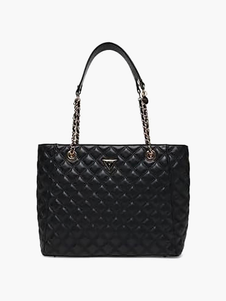 Giully Ii Diamond Quilted Double Handle Tote Bag with Zipper Closure