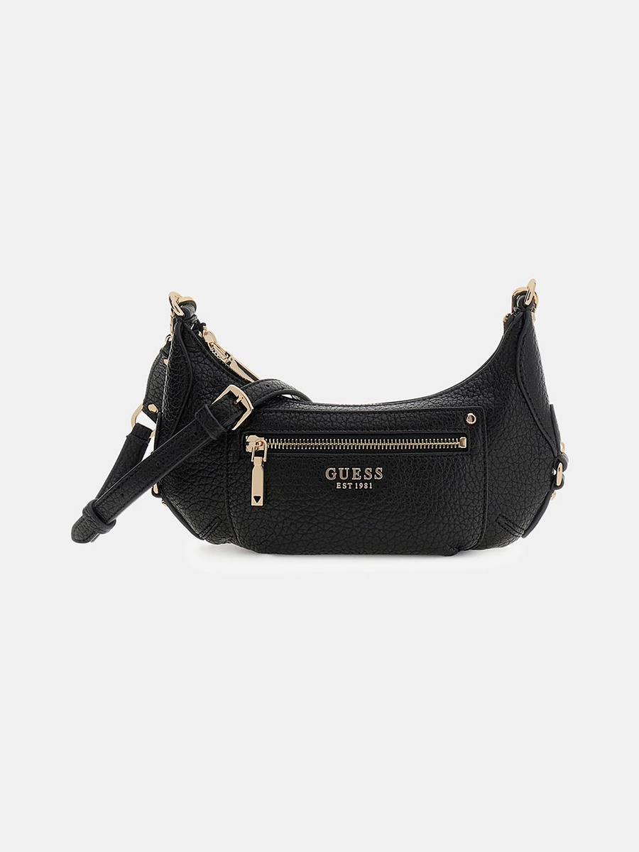 Marsha Pebbled Texture Crossbody Bag with Zipper Closure and Adjustable Strap