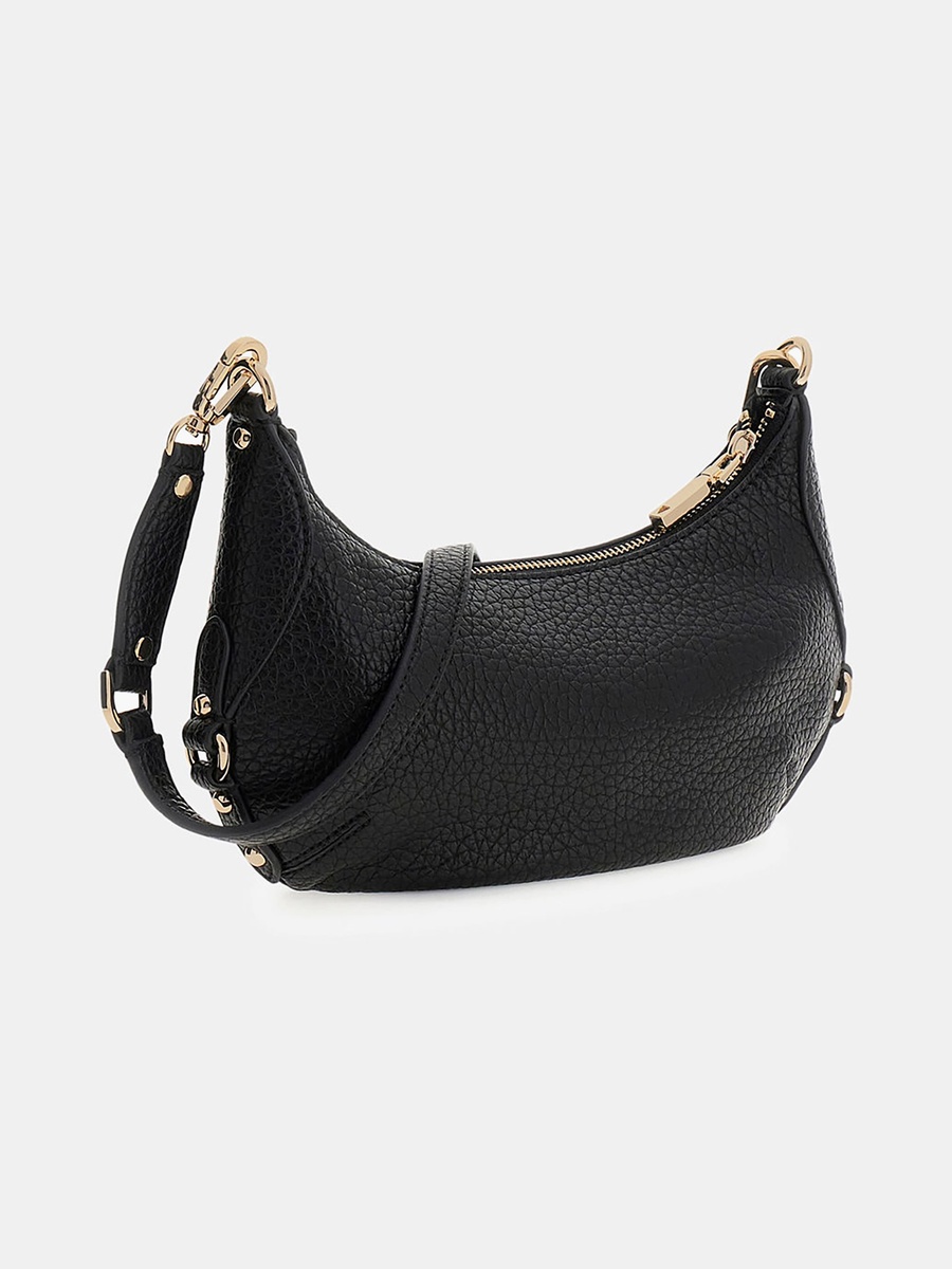 Marsha Pebbled Texture Crossbody Bag with Zipper Closure and Adjustable Strap