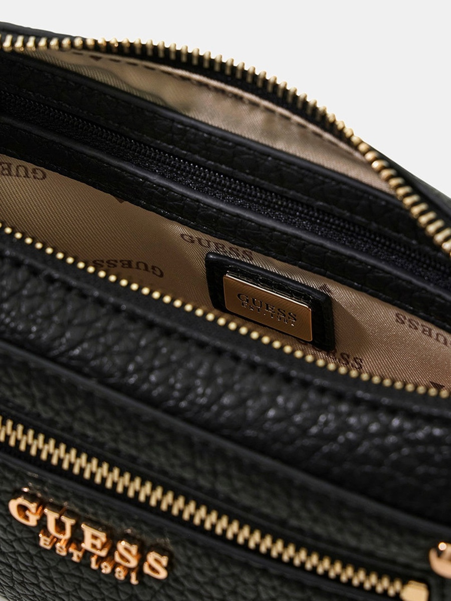 Marsha Pebbled Texture Crossbody Bag with Zipper Closure and Adjustable Strap