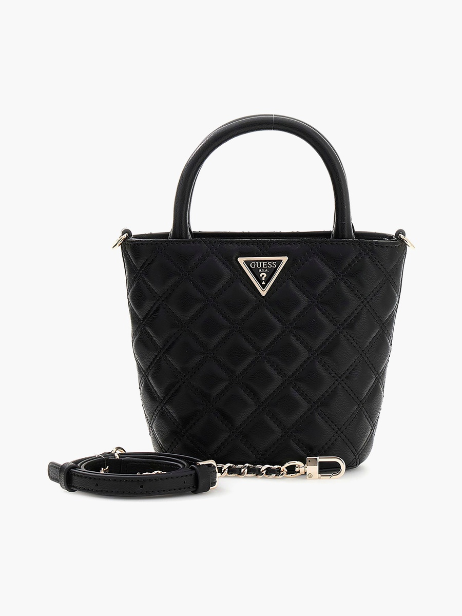 Giully Ii Quilted Double Handle Tote Bag with Magnetic Closure and Detachable Strap
