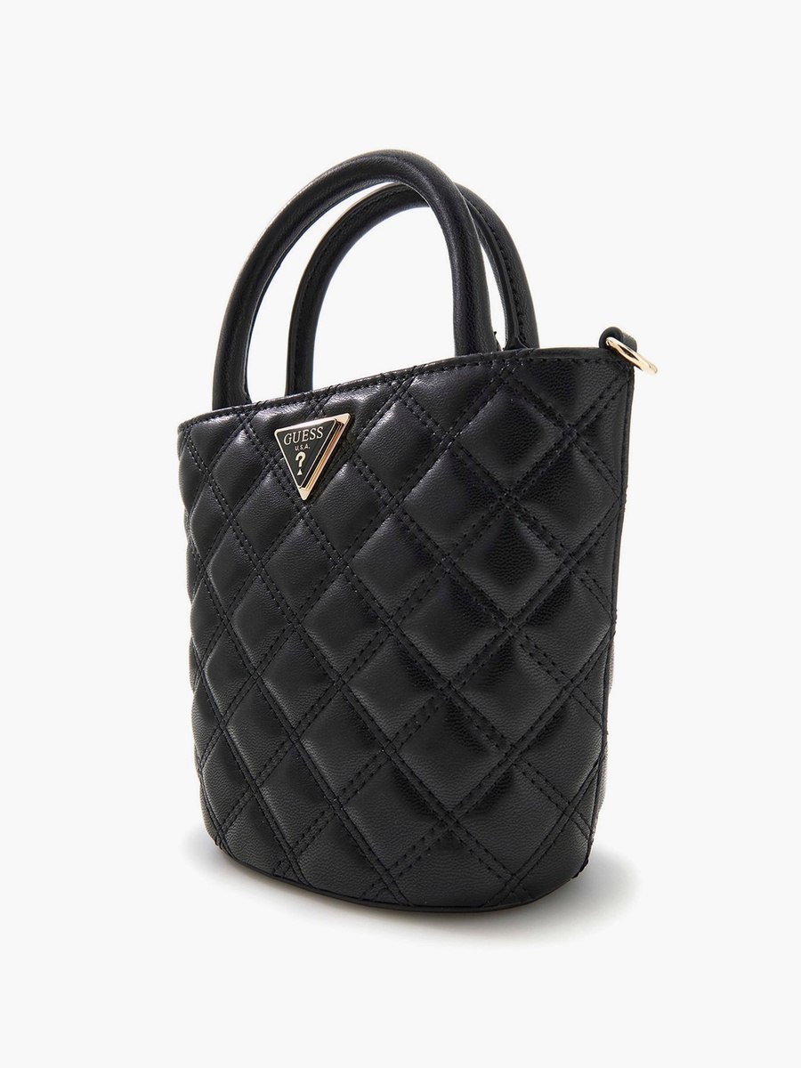 Giully Ii Quilted Double Handle Tote Bag with Magnetic Closure and Detachable Strap
