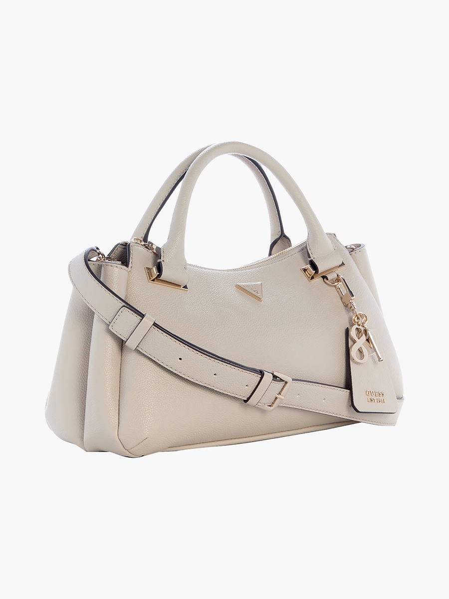 Evie Double Handle Satchel Bag with Zipper Closure and Adjustable Strap