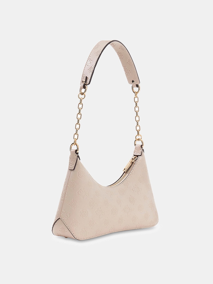 Dita Monogram Single Handle Shoulder Bag with Zipper Closure