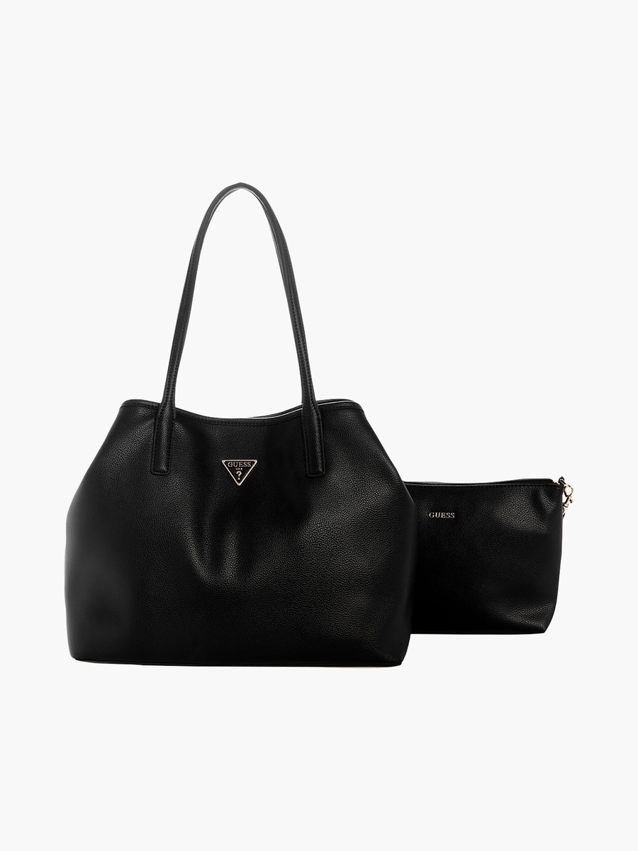 Victtoria Double Handle Tote Bag and Pouch with Magnetic Closure