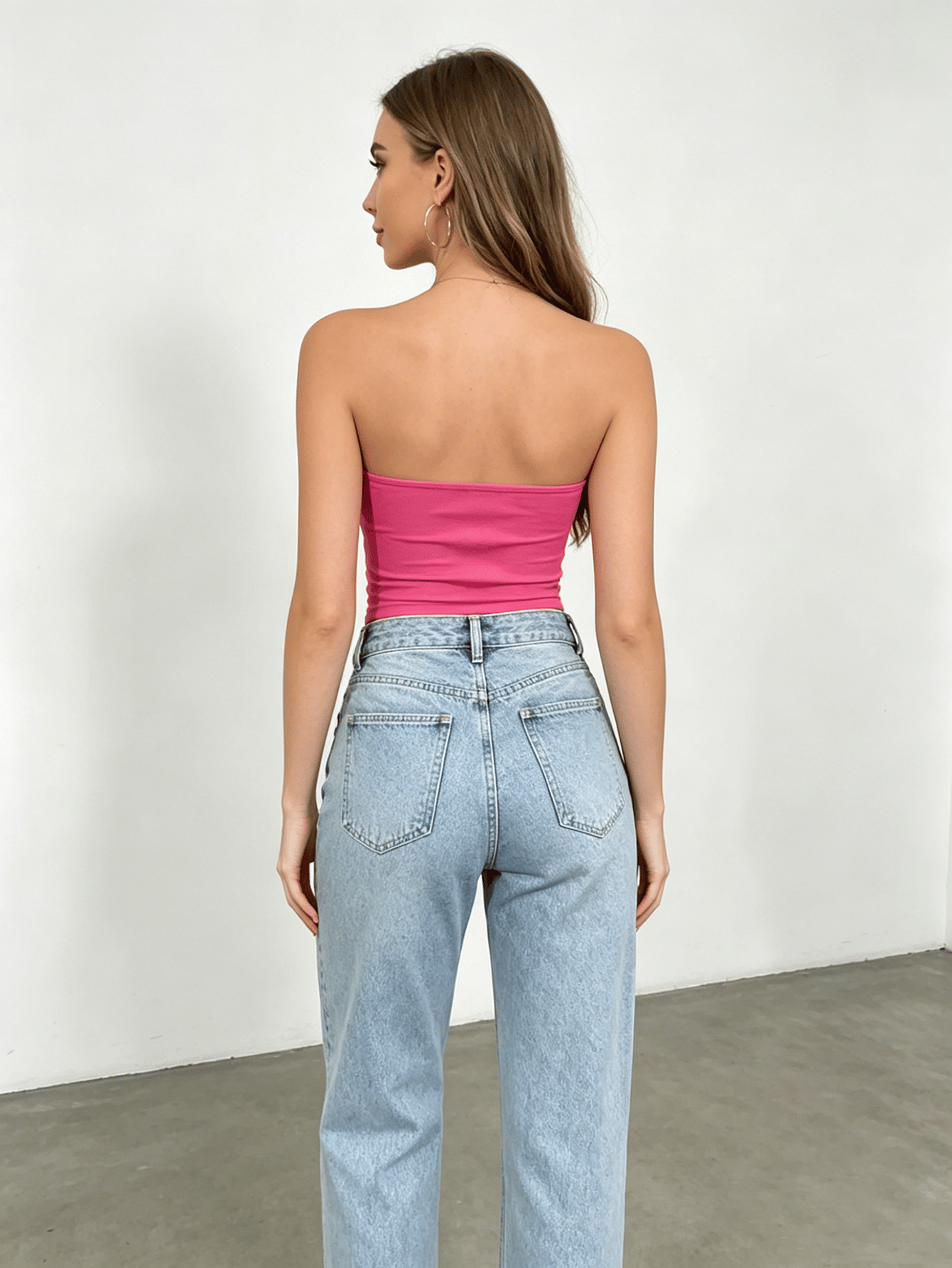Pink Sleeveless Crop Top