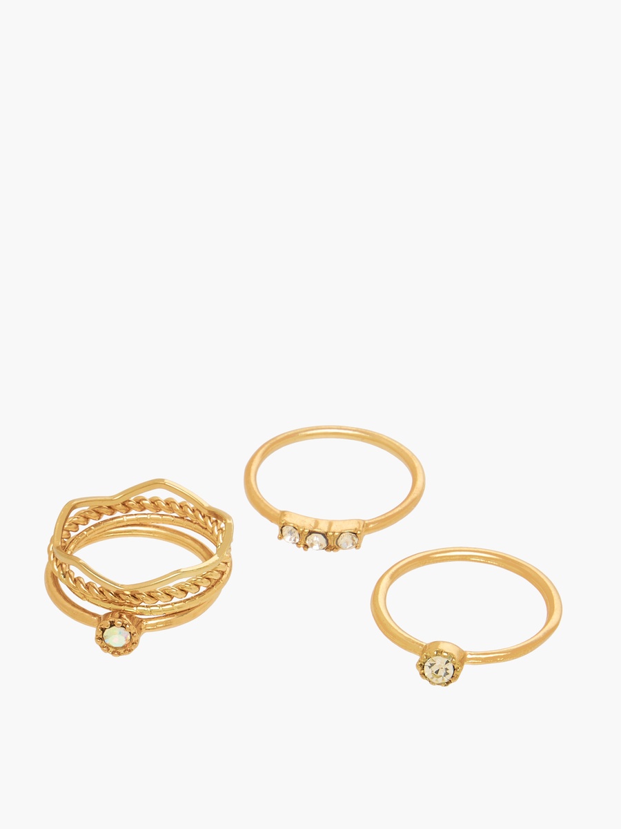 Set of 6 - Assorted Gold Tone Ring