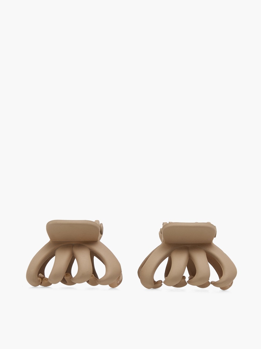 Pack of 6 Curved Hair Clamps with Matte Finish