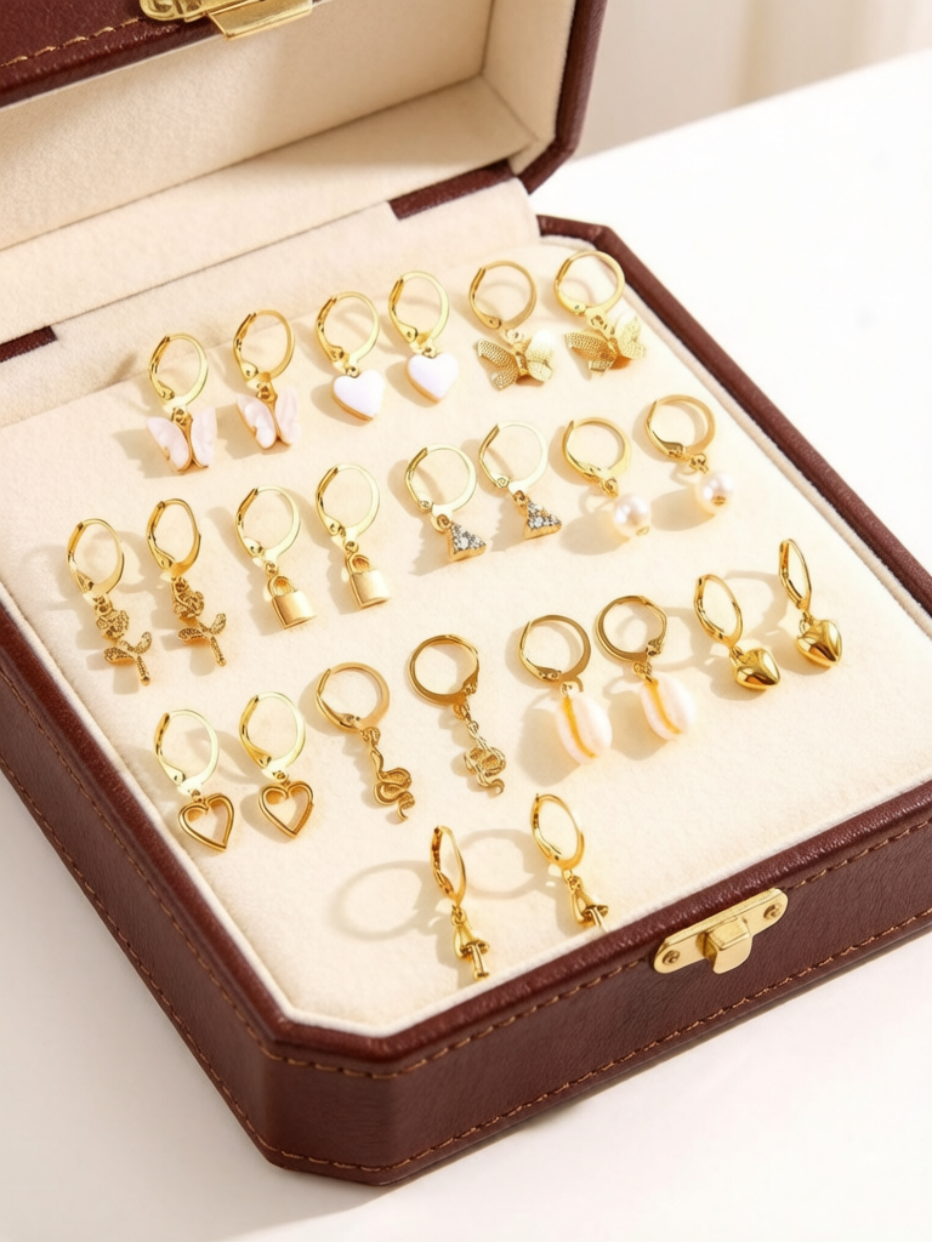Gold Hoop Earrings Set - Casual Collection