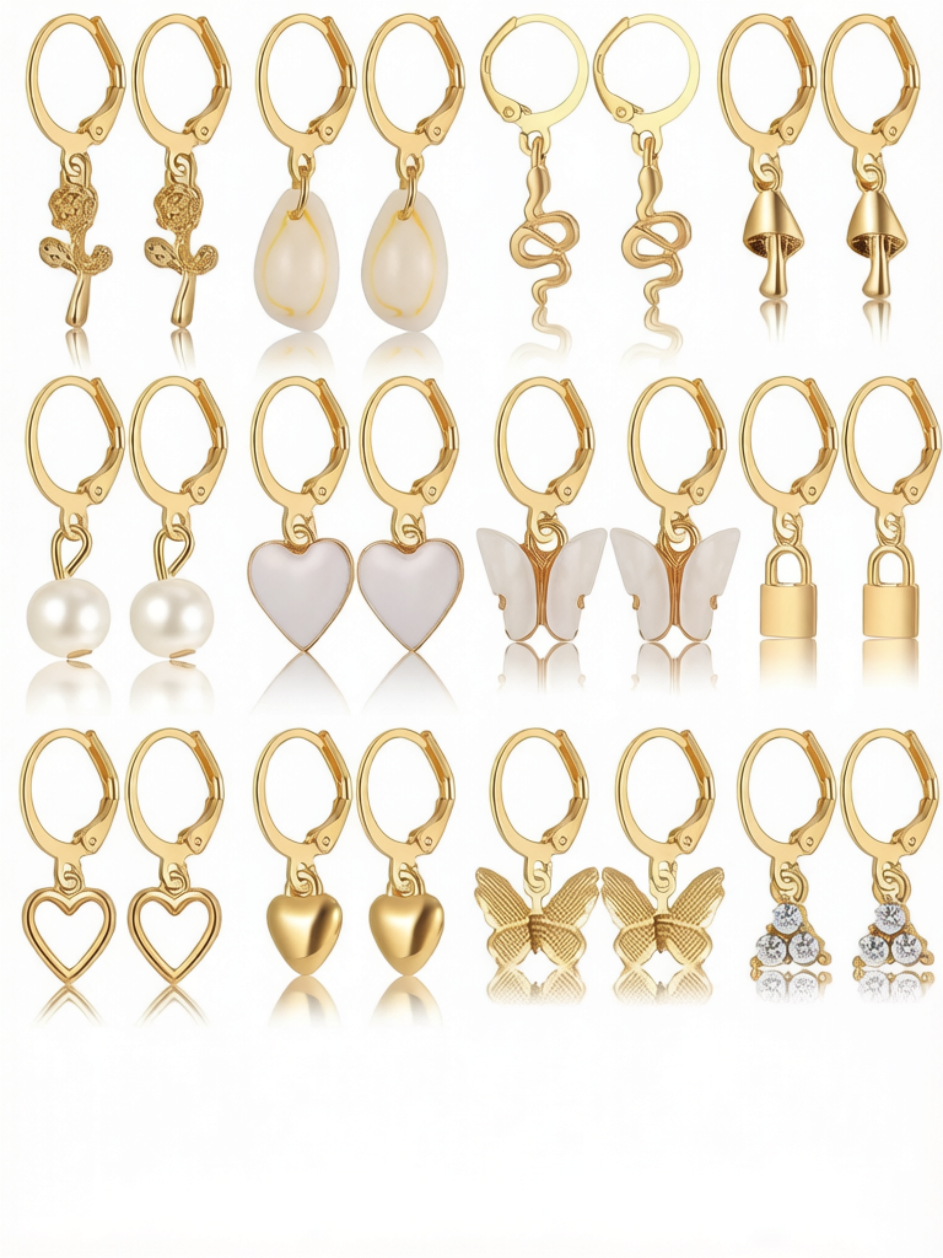 Gold Hoop Earrings Set - Casual Collection