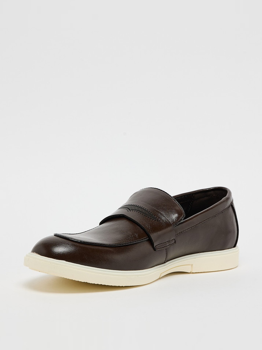 Brown Mmillo Plain Penny Loafers