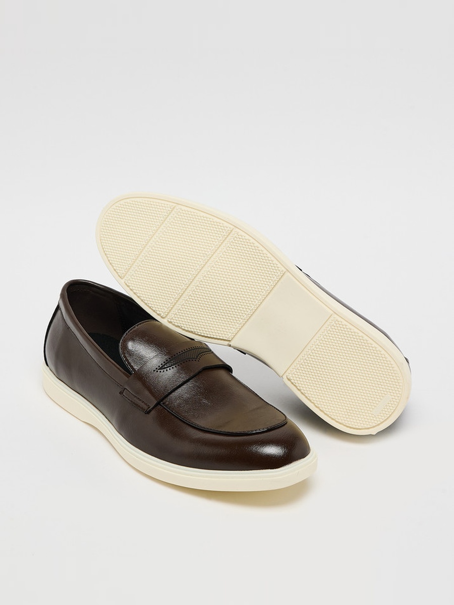 Brown Mmillo Plain Penny Loafers