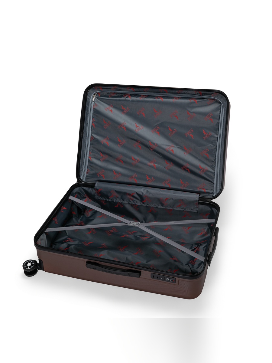 3-Piece Venture ABS Hard Trolley Set, Coffee (20/24/28 Inch)