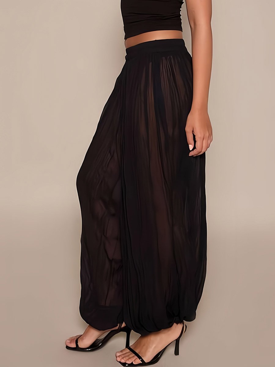 Black Sheer Trousers