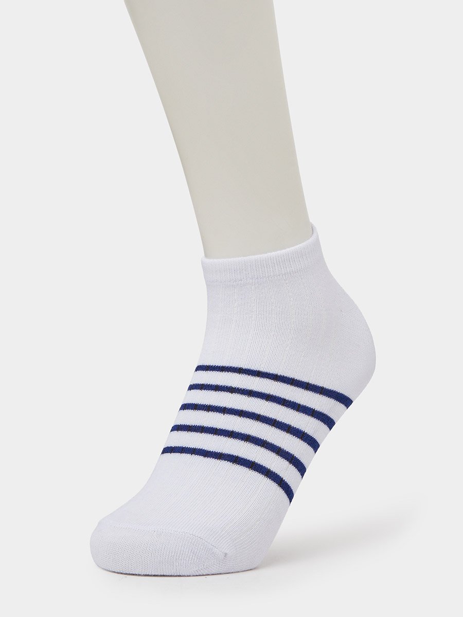 Pack of 5 - Multi-Color Striped Ankle Socks