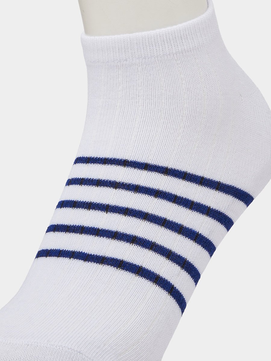 Pack of 5 - Multi-Color Striped Ankle Socks