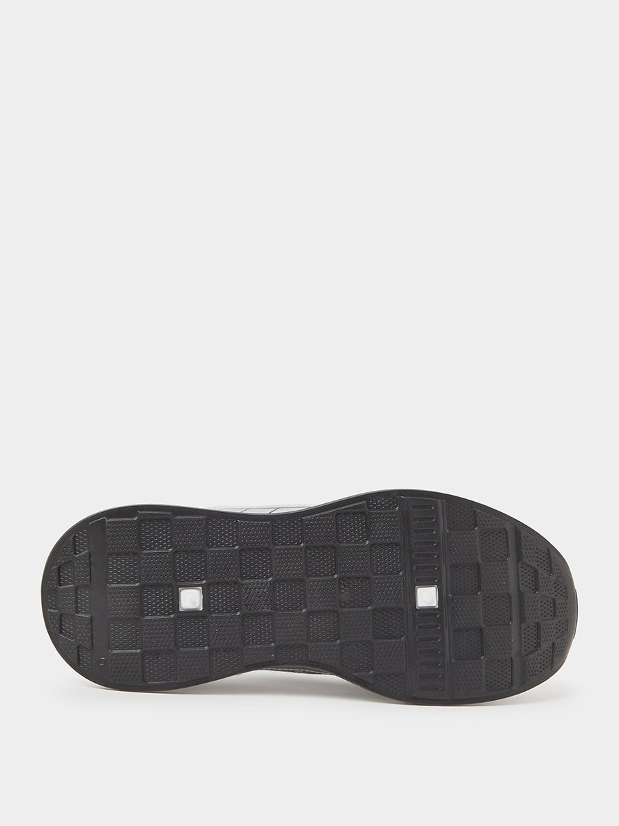 Silver Mesh Details Lace-Up Sports Sneakers