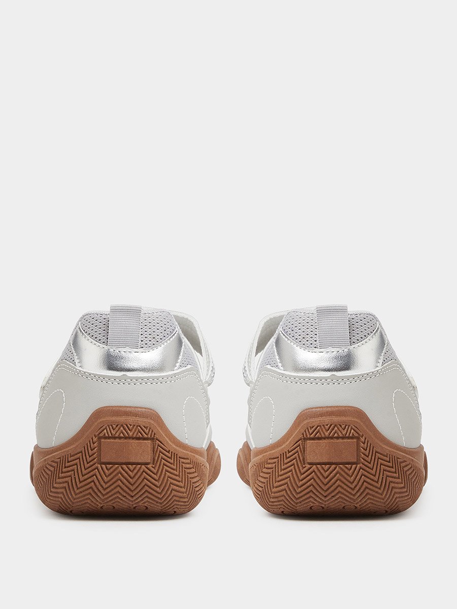 Grey Mesh Mary Jane Sneakers