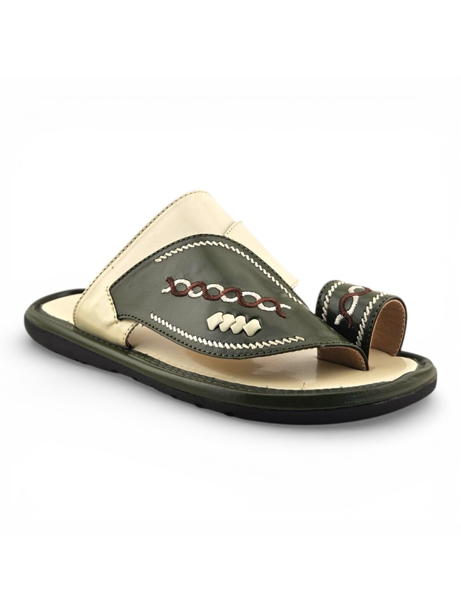 Boys Embroidered Strap Shargi Sandals