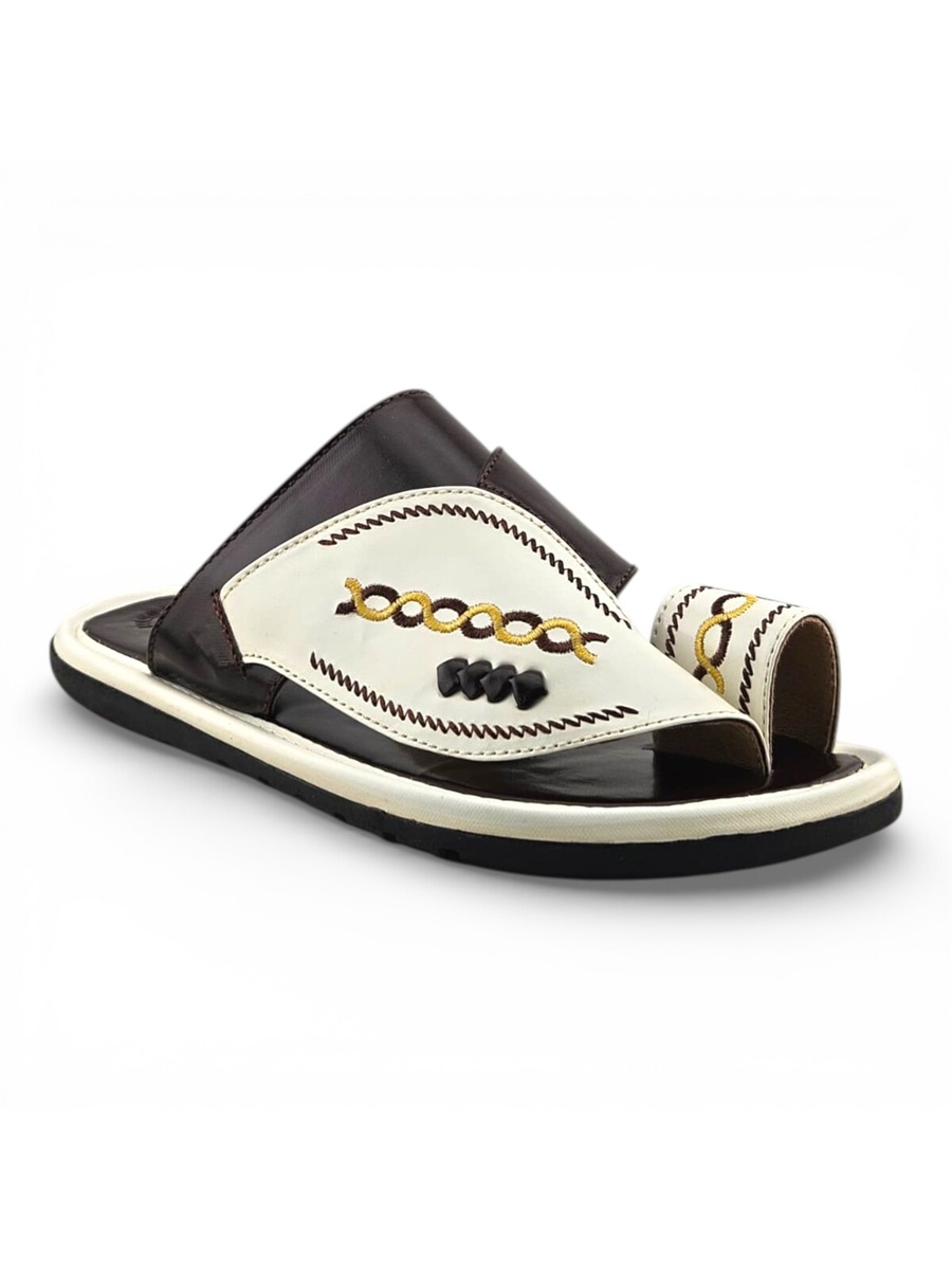 Boys Embroidered Toe-Loop Sharqi Arabic Sandals