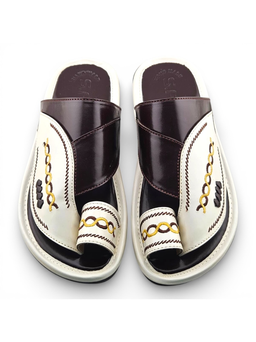Boys Embroidered Toe-Loop Sharqi Arabic Sandals