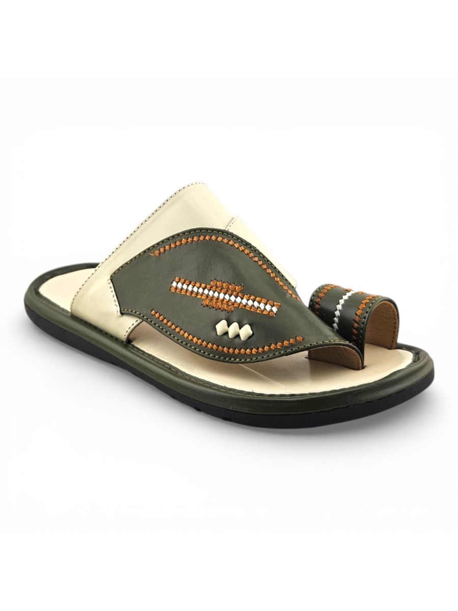 Boys Embroidered Toe-Loop Sharqi Arabic Sandals
