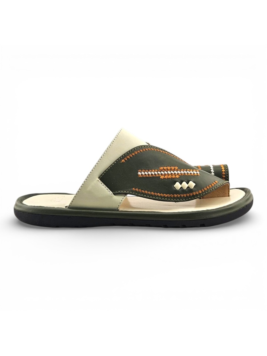 Boys Embroidered Toe-Loop Sharqi Arabic Sandals
