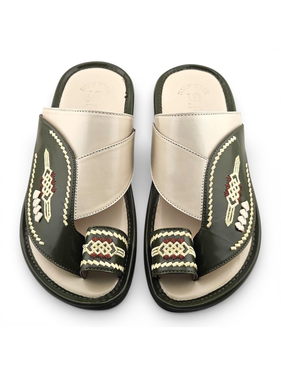 Boys Embroidered Toe-Loop Sharqi Arabic Sandals