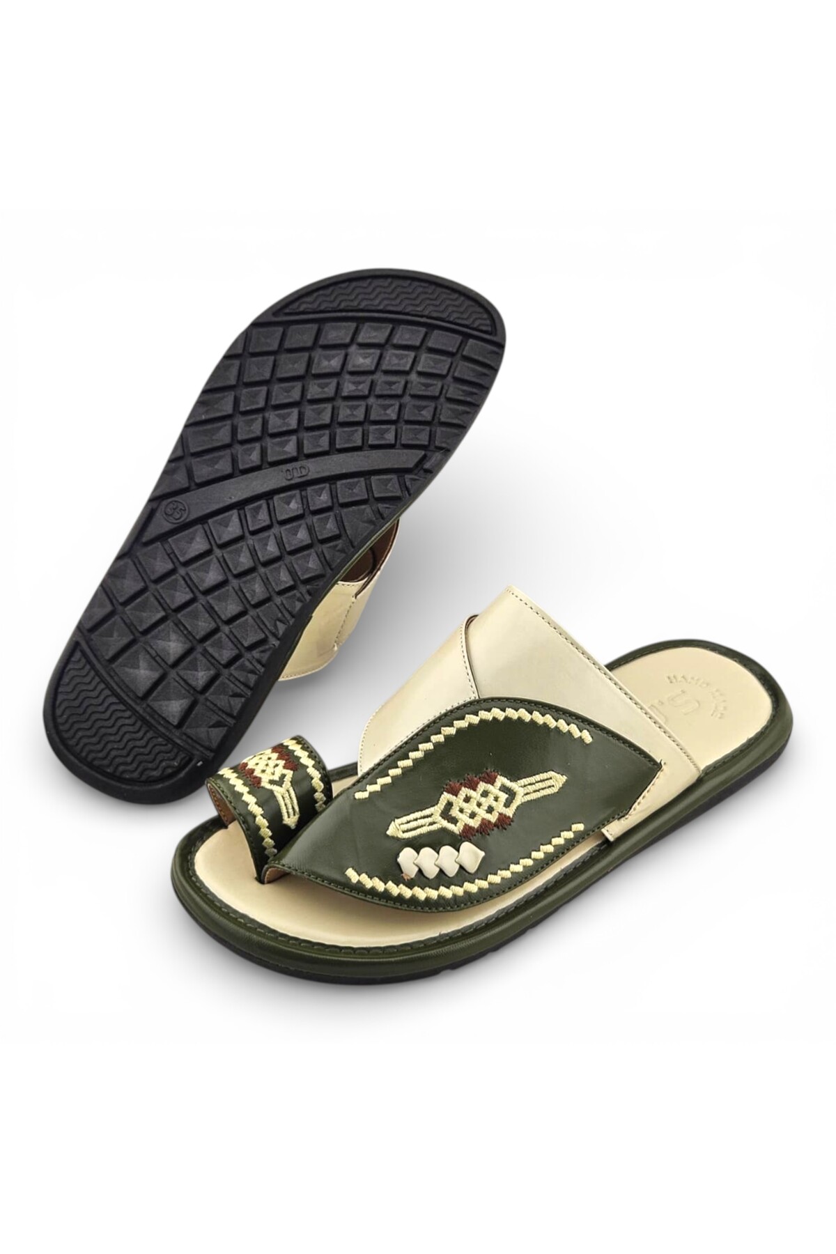 Boys Embroidered Toe-Loop Sharqi Arabic Sandals