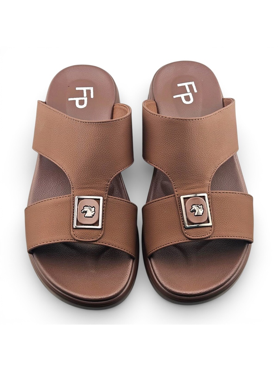 Men Brown Comfort Slide Sandals