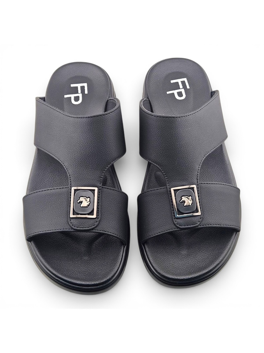 Men Black Comfort Slide Sandals - Everyday Casual