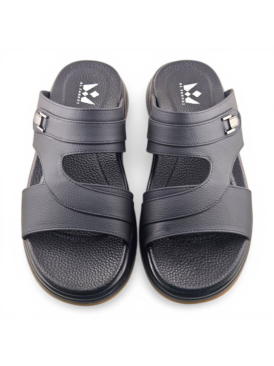 Men Black Everyday Slip-On Comfort Sandals
