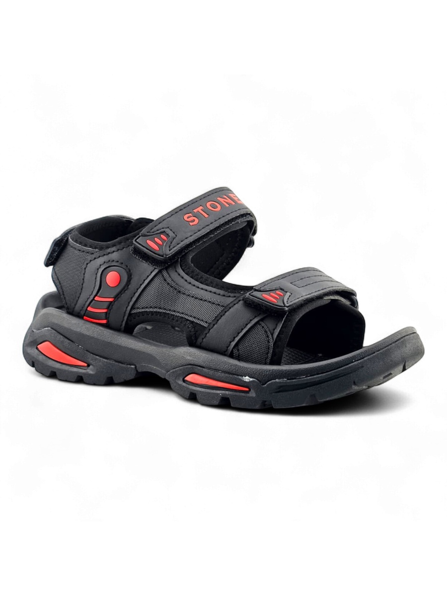 Men Black Casual Sandals - Comfortable Outdoor Footwear
