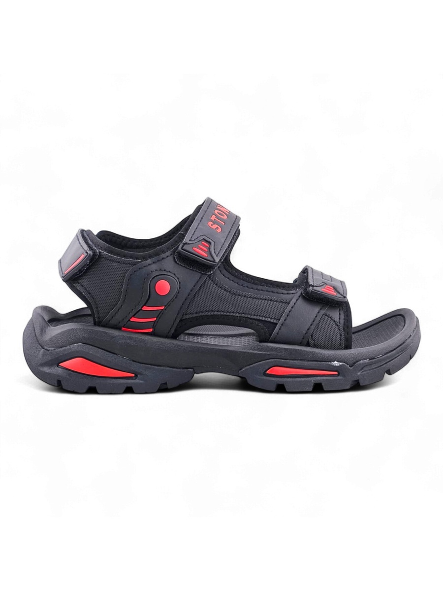 Men Black Casual Sandals - Comfortable Outdoor Footwear