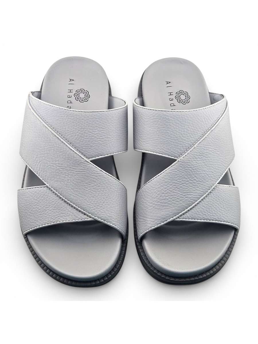 Grey Comfort Open Toe Slide Sandals