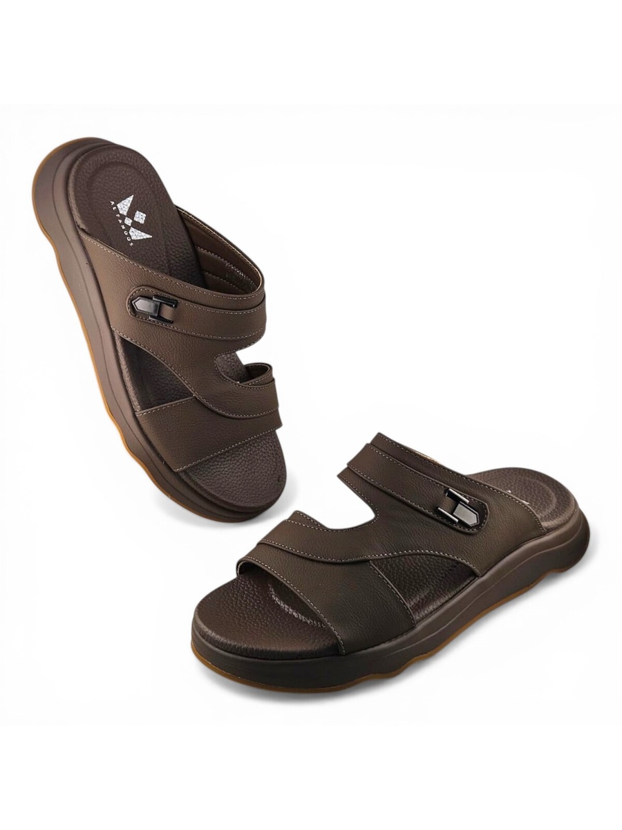 Men Khaki Comfort Slides