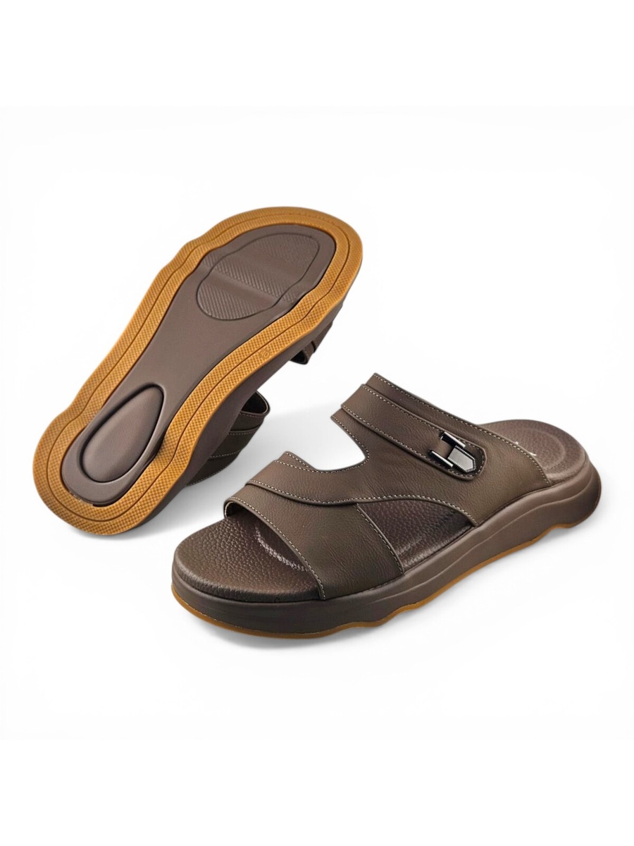 Men Khaki Comfort Slides