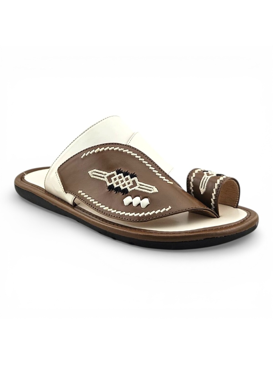 Boys Embroidered Toe-Loop Sharqi Arabic Sandals